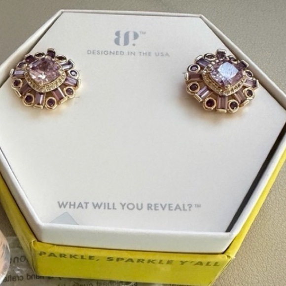 Bomb Party Rare Unicorn Lavender Topaz CZ Earrings | Gloss Over It | Gold Plated - Picture 3 of 3